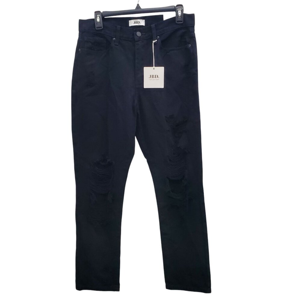 JBD Just Black Denim High Rise Super Destroyed Girlfriend Cotton Jeans NWT Sz 28